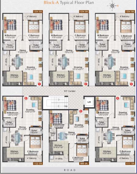 Green Planet Floor Plan A-Block