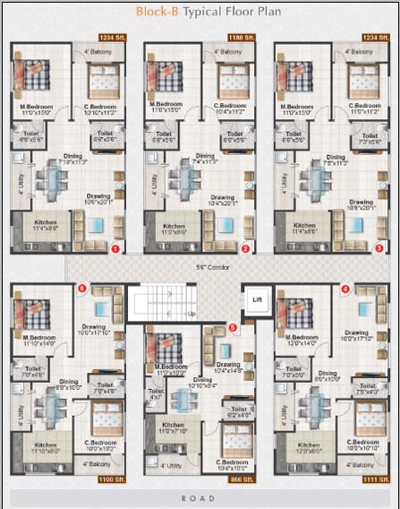 Green Planet Floor Plan B-Block